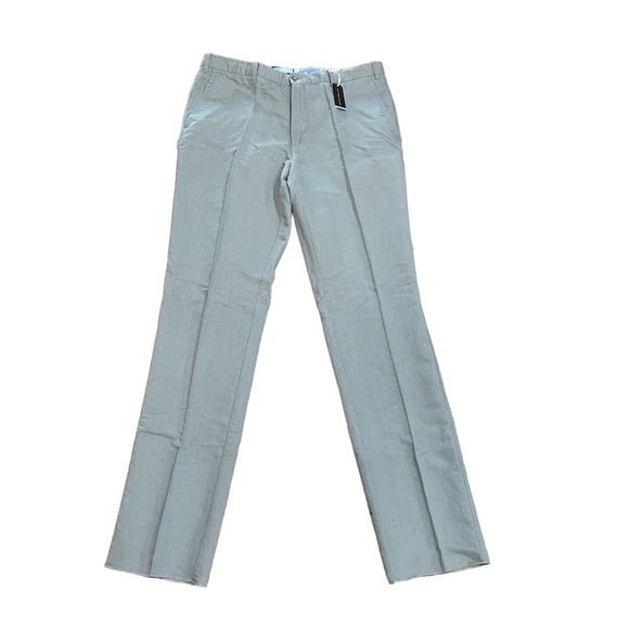 PETER MILLAR Pick Stitch Linen Blend Chino Pants Men’s Size 38 Unhemmed 36” NEW